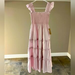 Kourt Tiered Sundress, Light Purple/Pink, Size Medium (never been worn)